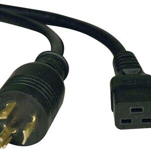 Tripp Lite 10-ft IEC-320-C19 to NEMA L6-20P Heavy-Duty Power Cord‎ – 250V, 20A